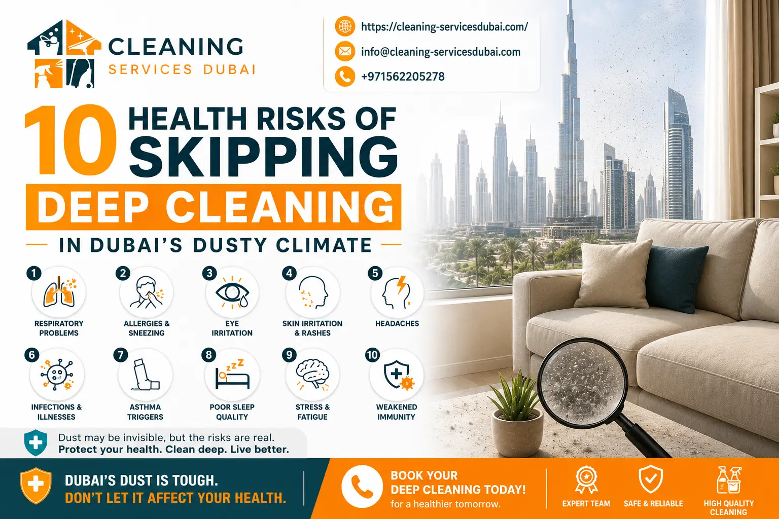 10 Health Risks of Skipping Deep Cleaning in Dubai's Dusty Climate